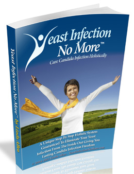 Eliminate Candida Yeast Infection and it's symptoms including excessive bloating and many illnesses that stem from yeast overgrowth through your diet and the #1 selling Candida Infection Cure e-book.